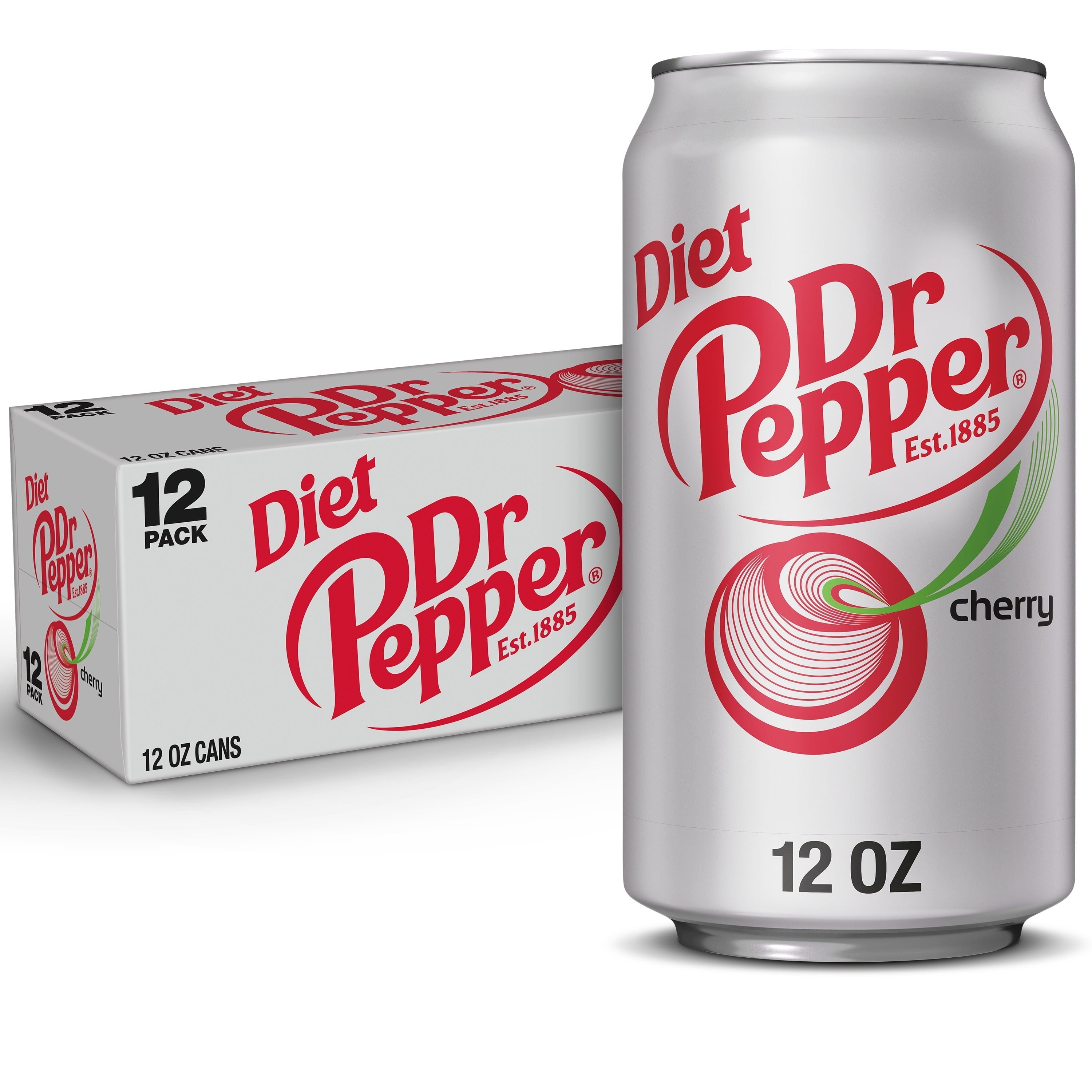 Diet Dr Pepper Cherry Soda, 12 fl oz Cans, 6-Pack