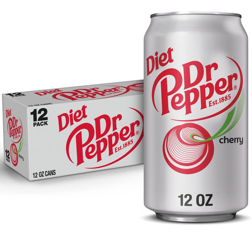 Diet Dr Pepper Cherry Soda, 12 fl oz Cans, 6-Pack