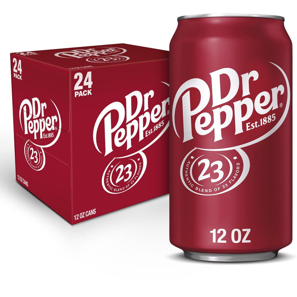 Dr Pepper Original Soda, 12 fl oz Cans, 24-Pack