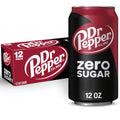 Dr Pepper Zero Sugar Soda, 12 fl oz Cans, 12-Pack